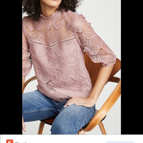 BB DAKOTA Womens Icing Puff Sleeve Lace Top BB DAKOTA Womens Icing Puff Sleeve Lace Top